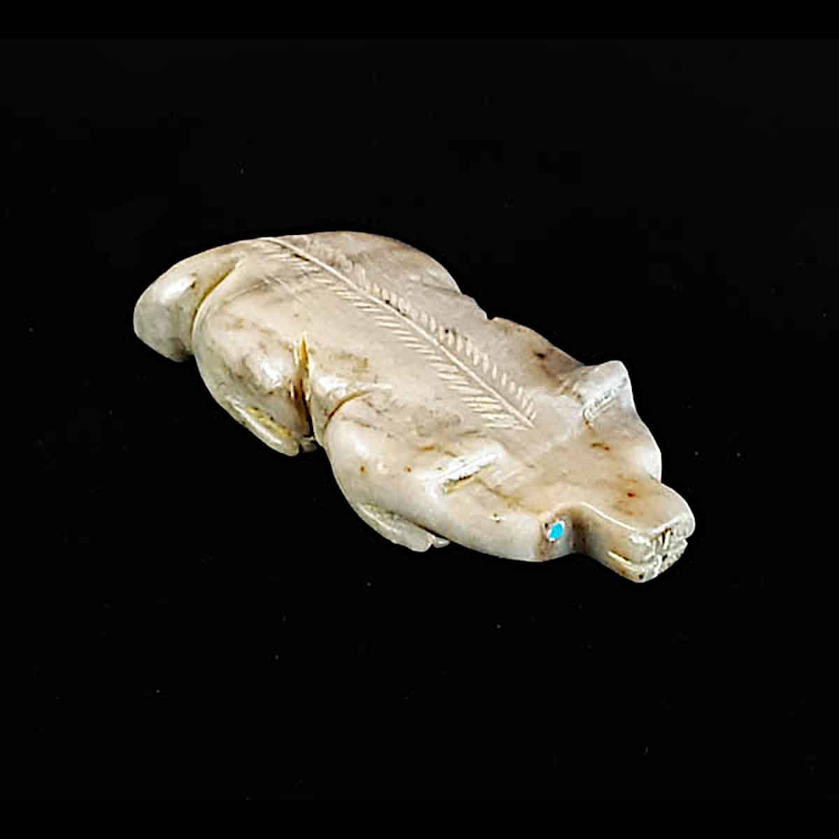 Picasso Marble Zuni Badger Fetish - Image 2