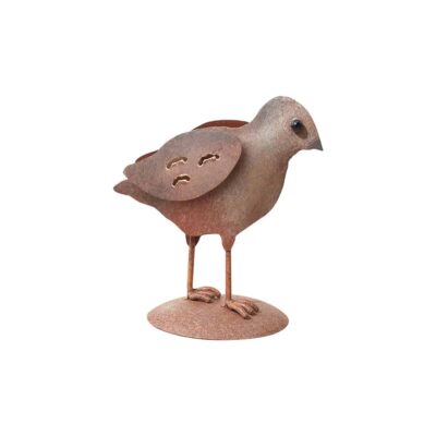 Quail Chicks Standing Metal Decor