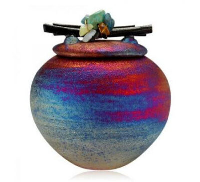 Raku- Gemstone Dreamcatcher Jar