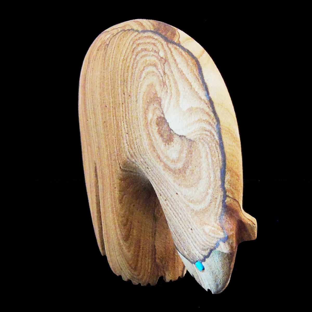 Sandstone Bear Fetish Carving by Lunasee - Image 3