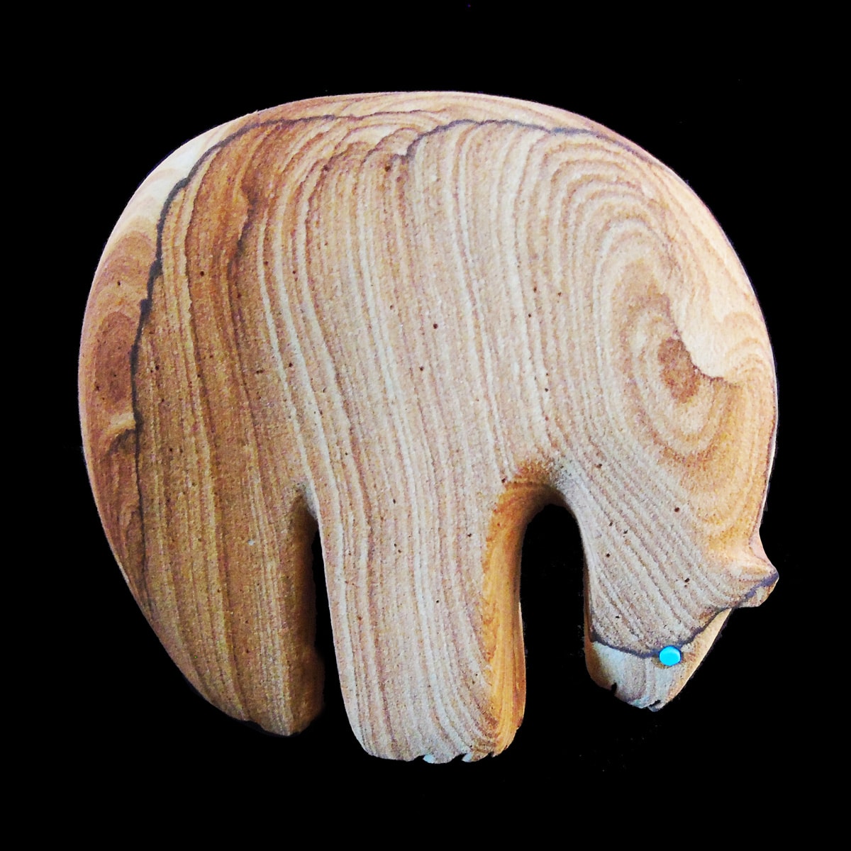 Sandstone Bear Fetish Carving by Lunasee - Image 2