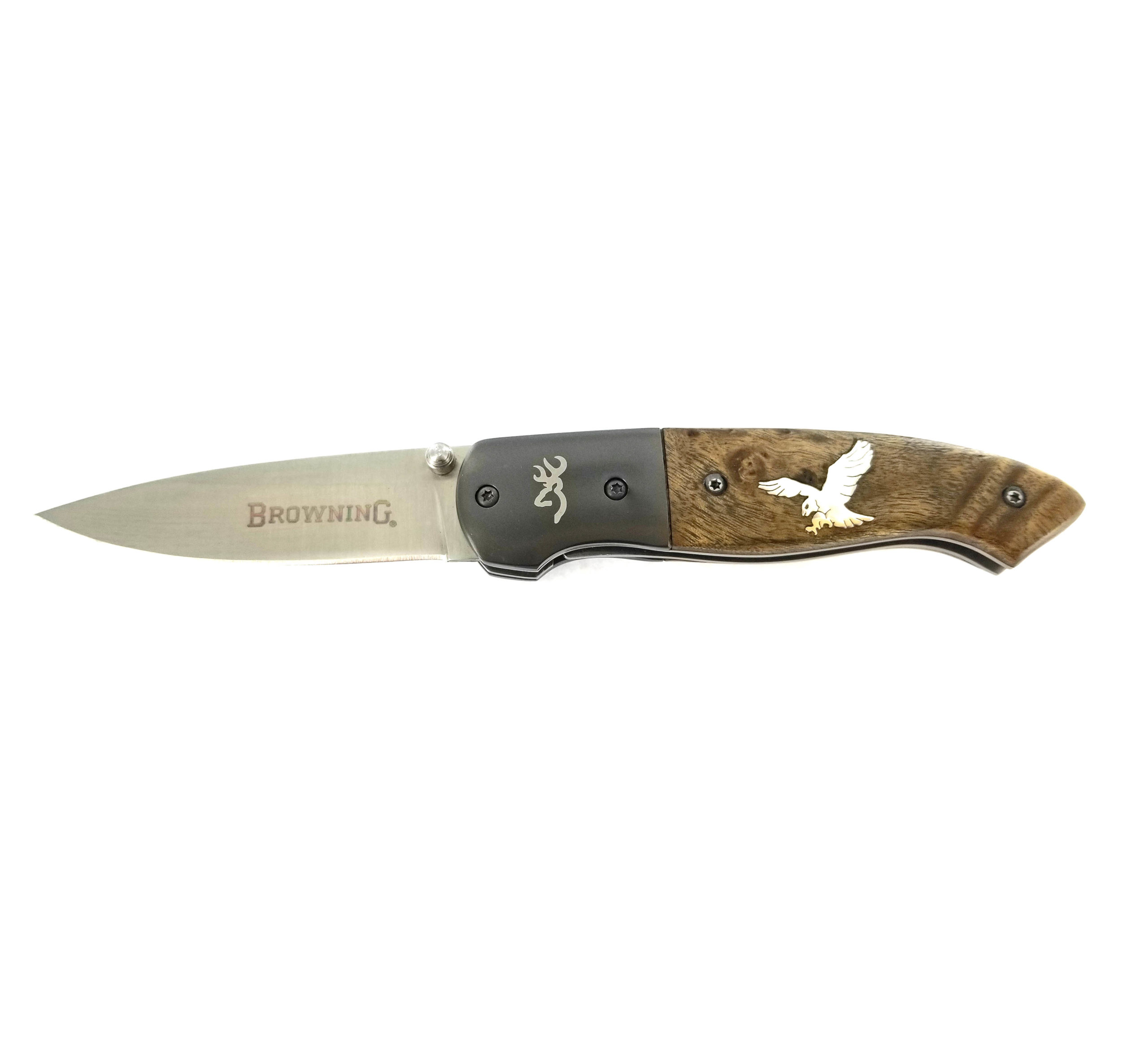 Silver Eagle Inlaid Browning knife - Image 3