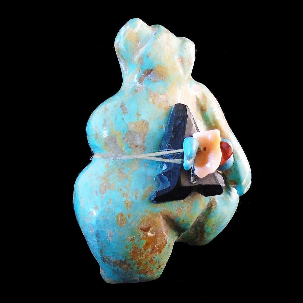 Turquoise Bear Fetish with Arrowhead Bundle - Image 2