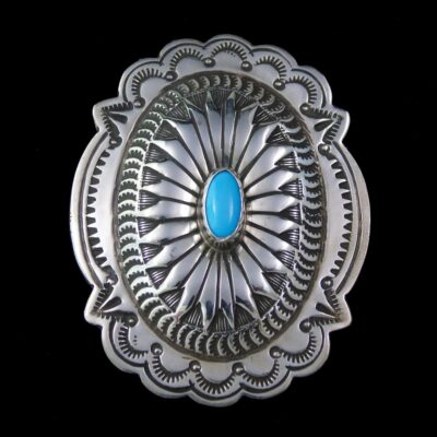 Turquoise Navajo Stamped Money Clip
