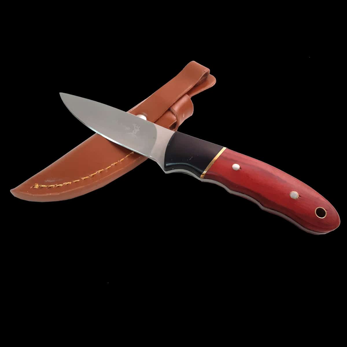Wolf Two Tone Wood Fixed Blade Knife - Image 2