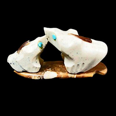 Zuni Double Bear Fetish on Arrowhead