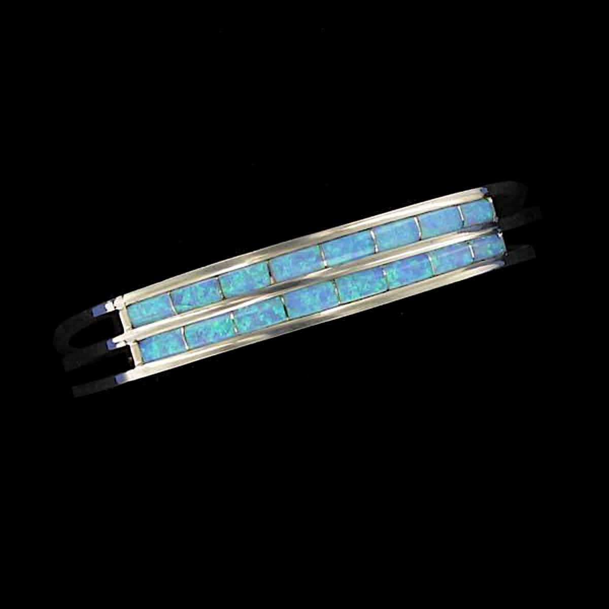 Zuni Inlaid Cultured Opal Cuff