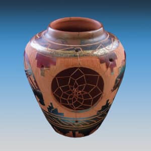 Native American Navajo Dreamcatcher Horsehair Pot