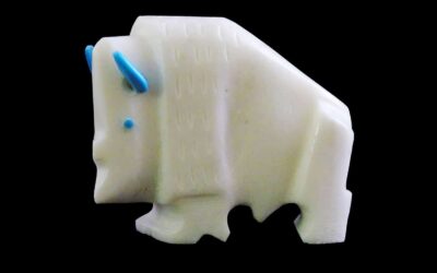 Native American White Buffalo Stone Fetish Talisman