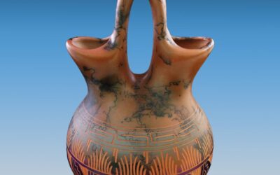 Collectible Native American Navajo Horsehair Wedding Vase