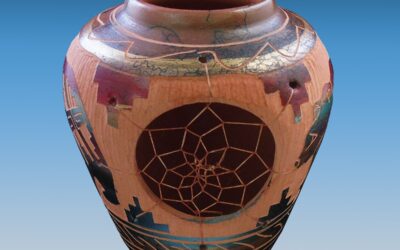 Native American Navajo Dreamcatcher Horsehair Pot