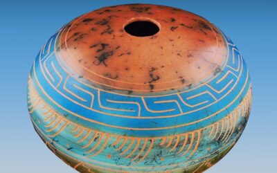 Sgraffito Hand-Etched Navajo Horsehair Seed Pot