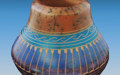 Etched Natasha Mariano Navajo Horsehair Pot
