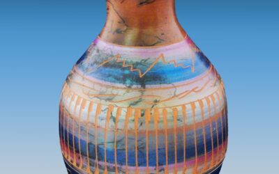 5″ Navajo Horsehair Sgraffito Earthenware Pottery Vase