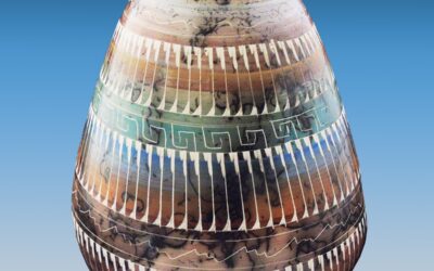 Authentic Navajo Horsehair Pottery Vase by Leonard