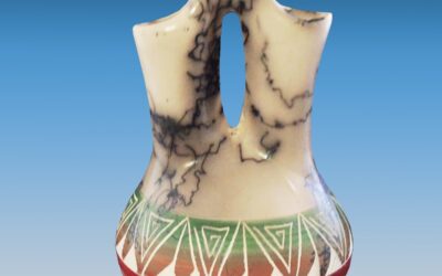 Genuine Hand-Crafted Navajo Horsehair Wedding Vase