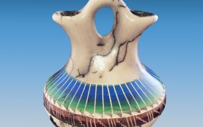 Benally Tribal Navajo Horsehair Wedding Vase