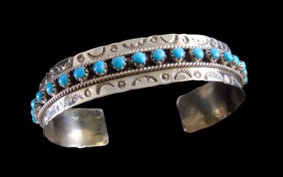 Pearl Dustine Silver & Turquoise Cuff