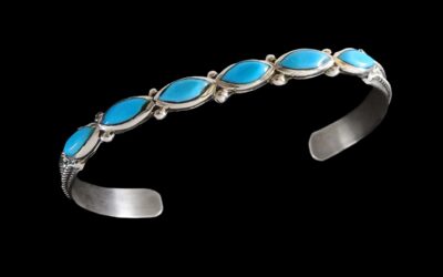 Twisted Wire Zuni Turquoise Bracelet