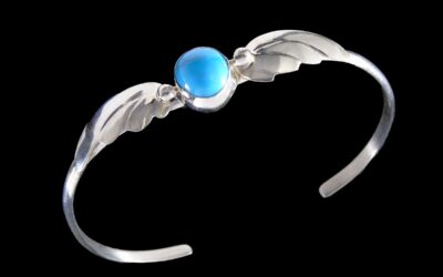 Navajo Sterling Silver Golden Hill Turquoise Cuff Bracelet