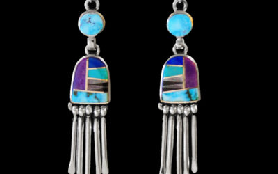 Navajo Sterling Silver Kachina Earrings