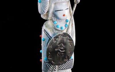 Hand-Carved Zuni Corn Maiden Antler Fetish