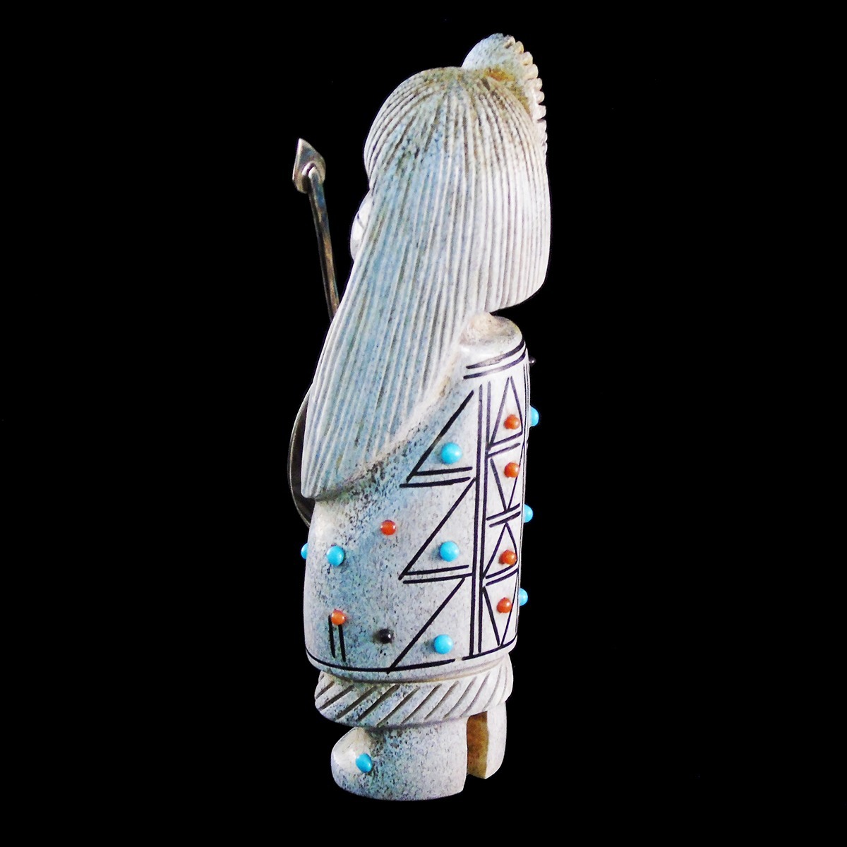 Hand-Carved Zuni Corn Maiden Antler Fetish