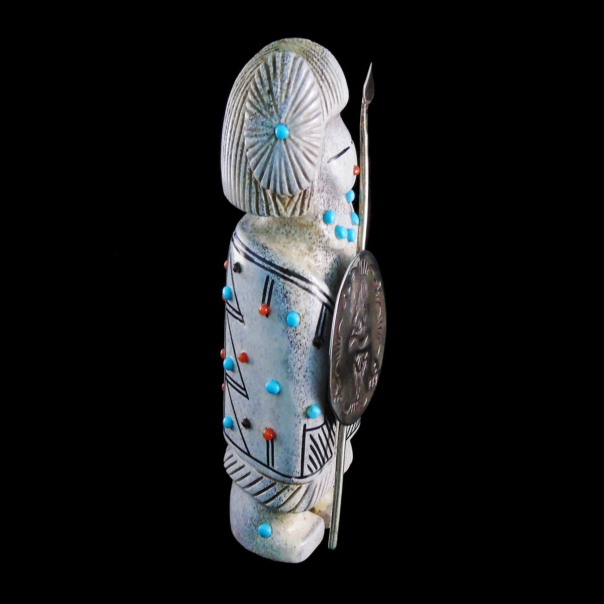 Hand-Carved Zuni Corn Maiden Antler Fetish