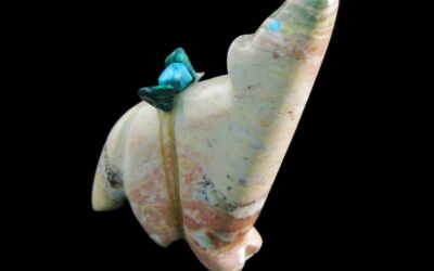 Michael Mahooty Zuni Coyote: Picasso Marble