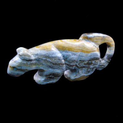 Mike Mahooty Zuni Mountain Lion - Banded Onyx