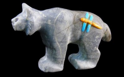 Clissa Martin Zuni Bobcat Fetish: Dolomite