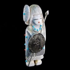 Hand-Carved Zuni Corn Maiden Antler Fetish