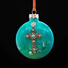Turquoise Cross Southwestern Ornament by Bette Fraser Day