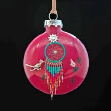 Roadrunner Dreamcatcher Glass Ornament by Bette Fraser Day