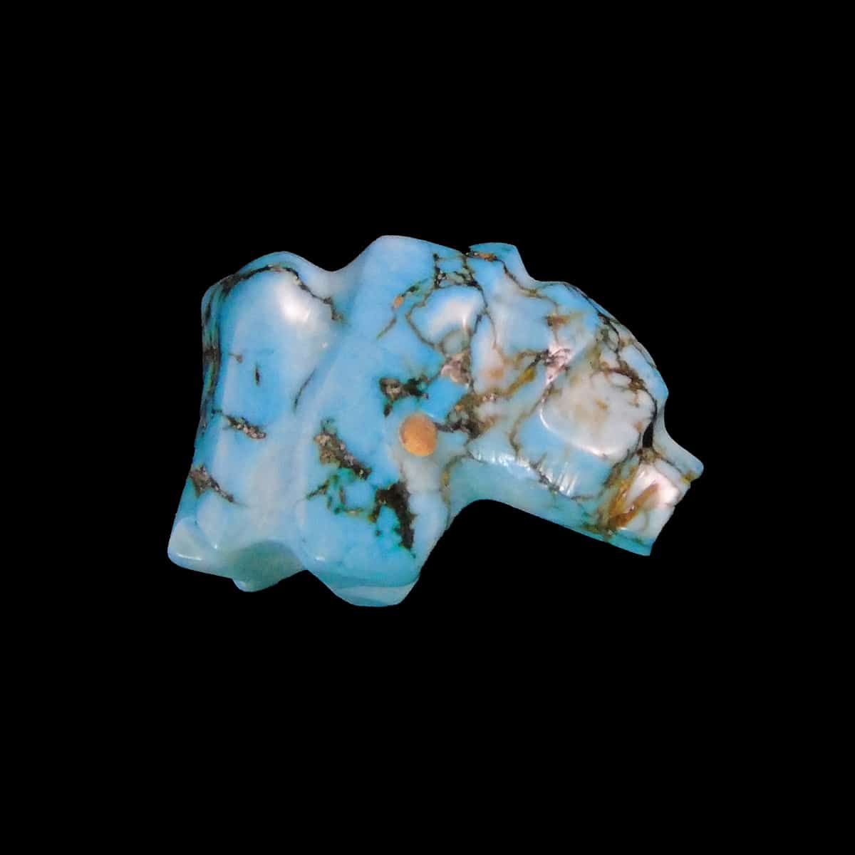 Ed Lementino Turquoise Zuni Bear Fetish