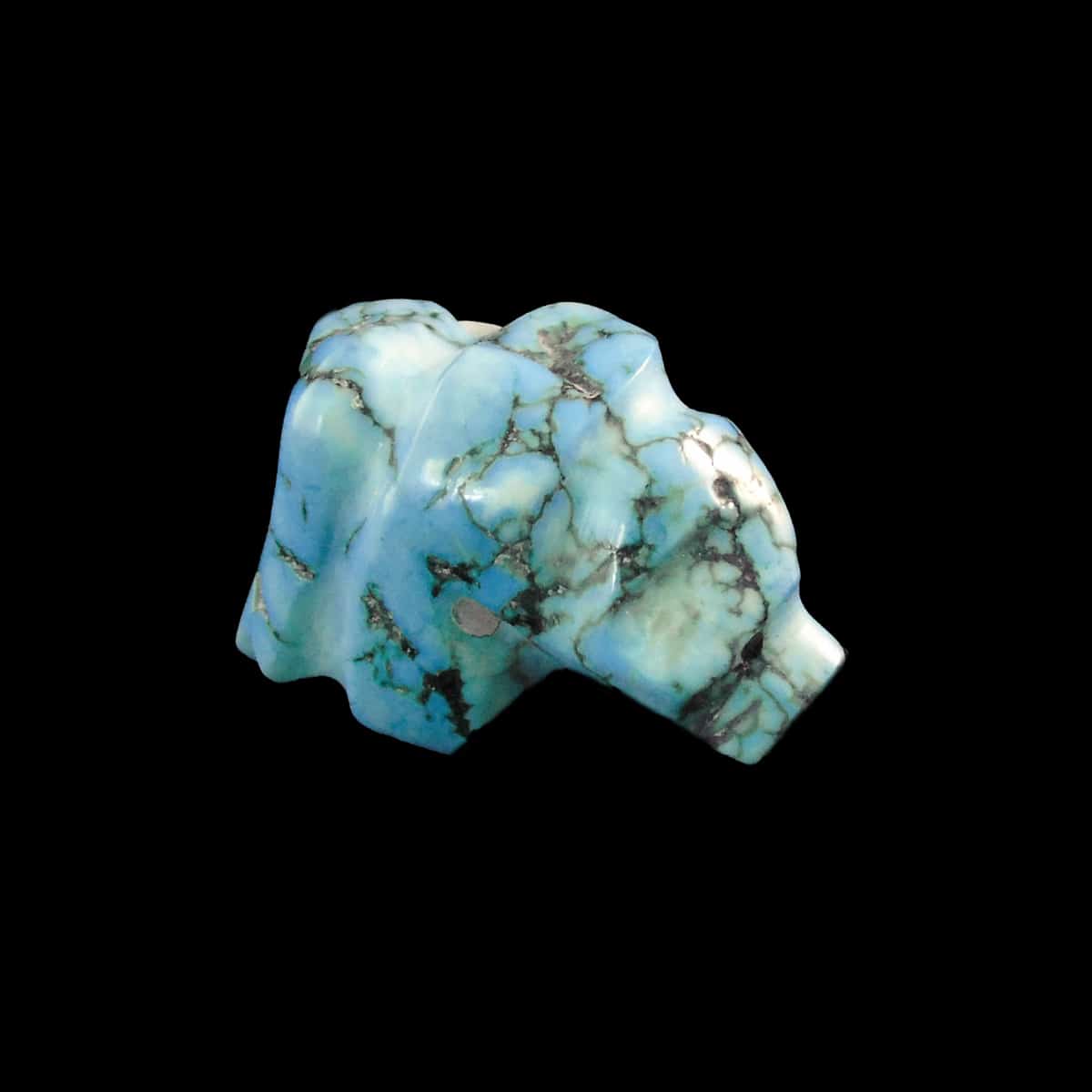 Ed Lementino Turquoise Zuni Bear Fetish - Image 2