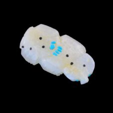 Southwest Zuni Badger Fetish with Bear Paw Inlay