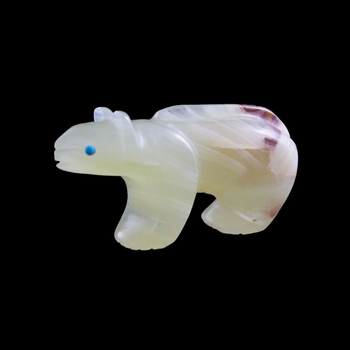 Authentic Green Onyx Zuni Cougar Fetish by Ronnie Lunasee - Image 2