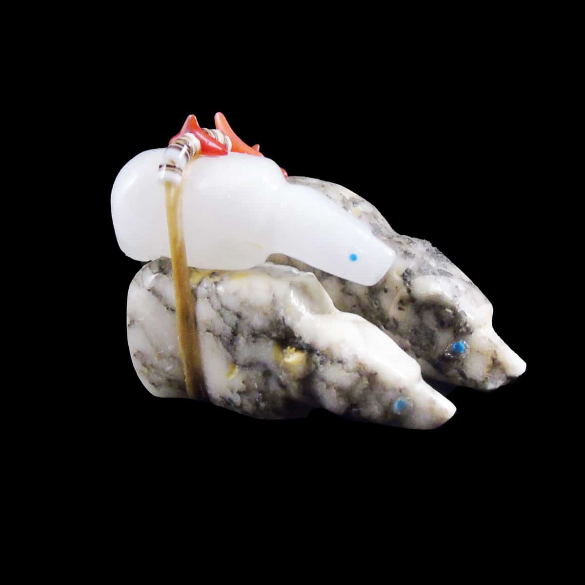 Native American Three Bears Spirit Animal Carved Fetish - Image 2