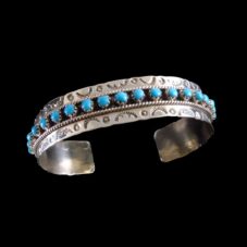 Pearl Dustine Silver & Turquoise Cuff
