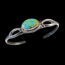 Carlin Turquoise Navajo Sterling Silver Bracelet