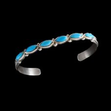 Twisted Wire Zuni Turquoise Bracelet