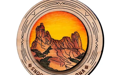 Snoopy Rock Sedona Wooden Ornament – Southwest Sunset Design