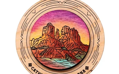 Cathedral Rock Sedona Wooden Ornament – Sunset Southwest Art