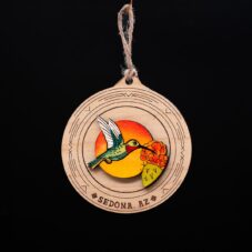 Sedona Hummingbird Wooden Ornament – Southwest Sunset Art