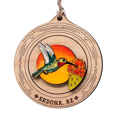Hummingbird Sedona AZ Wood Ornament