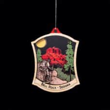 Bell Rock Sedona Hiker Laser-Cut Wooden Ornament