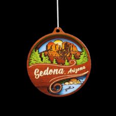 Sedona Arizona Cathedral Rock Wood Ornament | 3D Laser Cut
