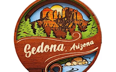 Sedona Arizona Cathedral Rock Wood Ornament | 3D Laser Cut