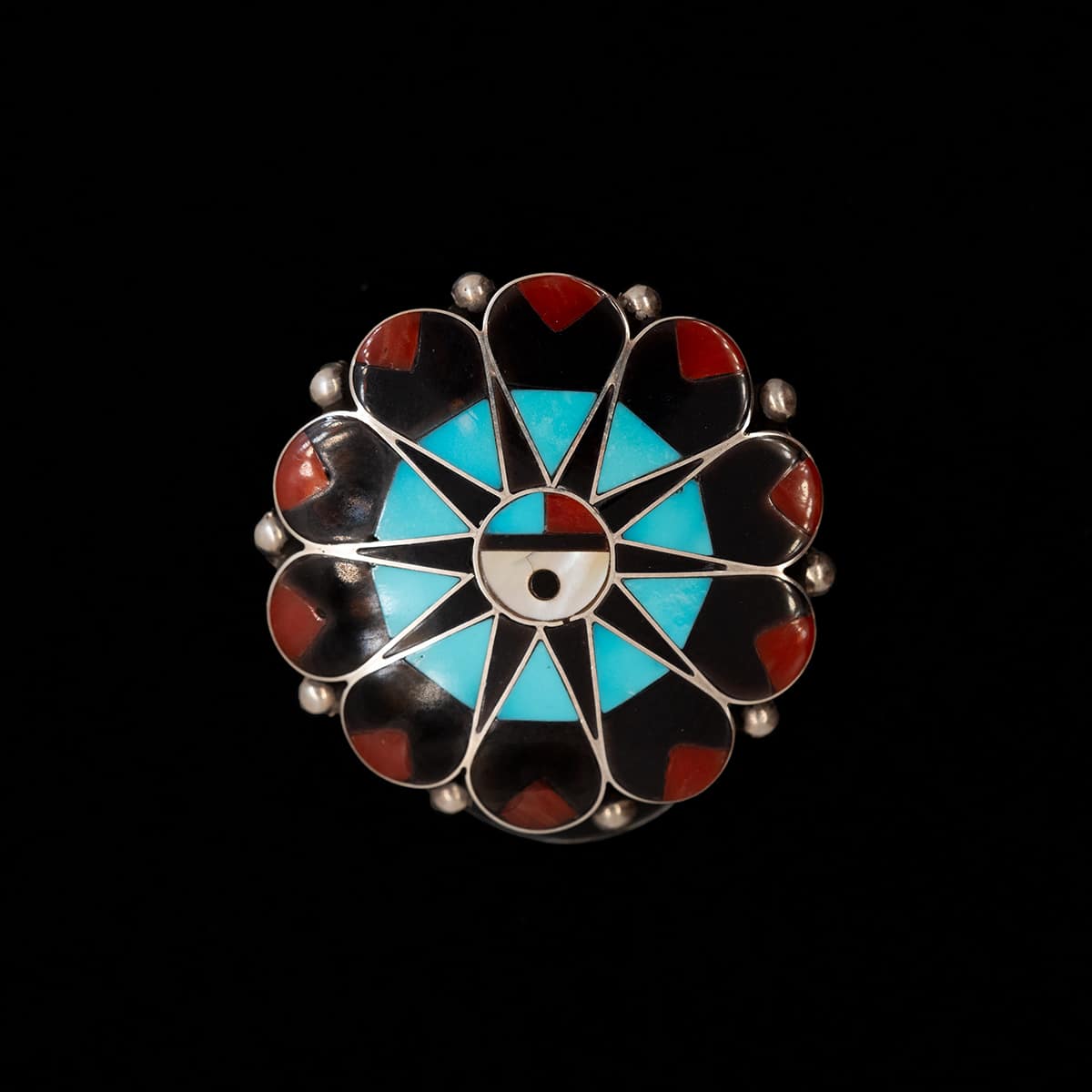 Zuni Sunface Pendant by Delvin Gasper